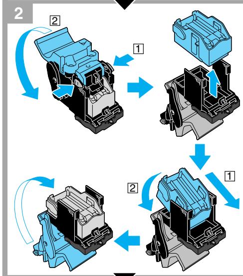 KONICA MINOLTA BUSINESS HUB 223 & BIZHUB 223 - Remplacer la cartouche d'agrafes (piqueuse à cheval fs-509) - 2
