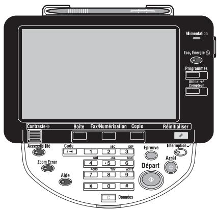 KONICA MINOLTA BUSINESS HUB 223 & BIZHUB 223 - Pourquoi : aucun écran n'apparaît-il sur l'écran tactile? - 1