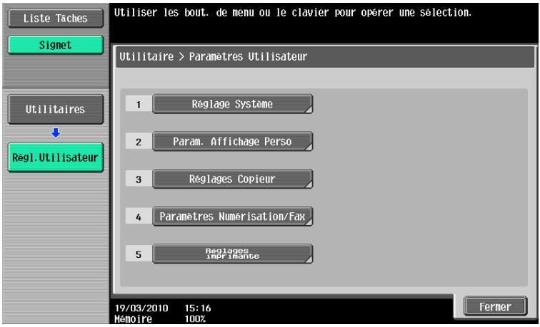 KONICA MINOLTA BUSINESS HUB 223 & BIZHUB 223 - Réglages spécifiables - 1