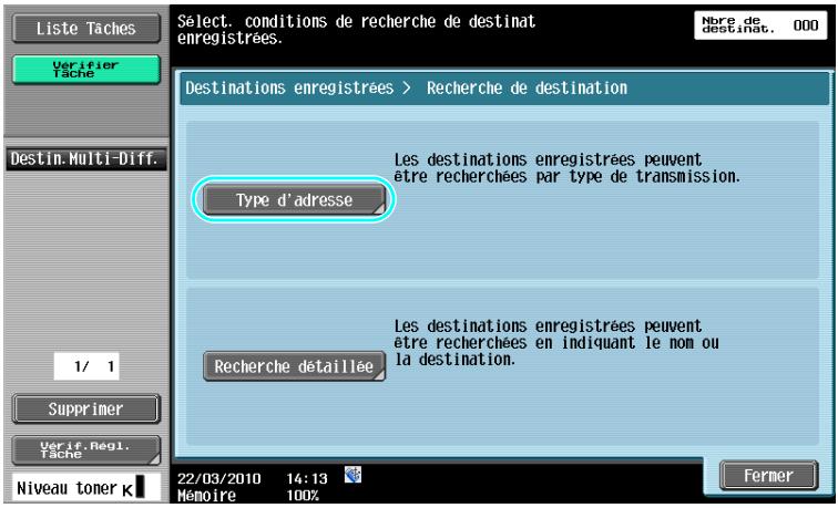 KONICA MINOLTA BUSINESS HUB 223 & BIZHUB 223 - Recherche d'une destination enregistrée - 3