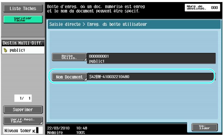KONICA MINOLTA BUSINESS HUB 223 & BIZHUB 223 - Contrôler le nom du document. - 1