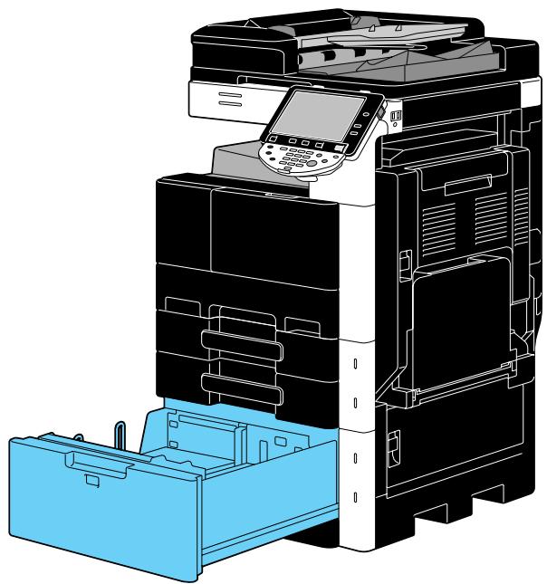 KONICA MINOLTA BUSINESS HUB 223 & BIZHUB 223 - Chargement du papier dans le magasin grande capacité - 1