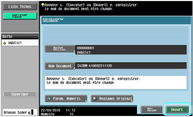 KONICA MINOLTA BUSINESS HUB 223 & BIZHUB 223 - Appuyer sur la touche [départ]. - 2