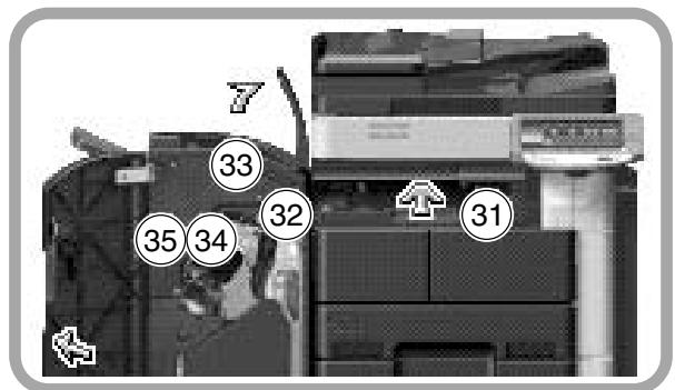 KONICA MINOLTA BUSINESS HUB 223 & BIZHUB 223 - Dégager les bourrages papier (unité de finition fs-527) - 2