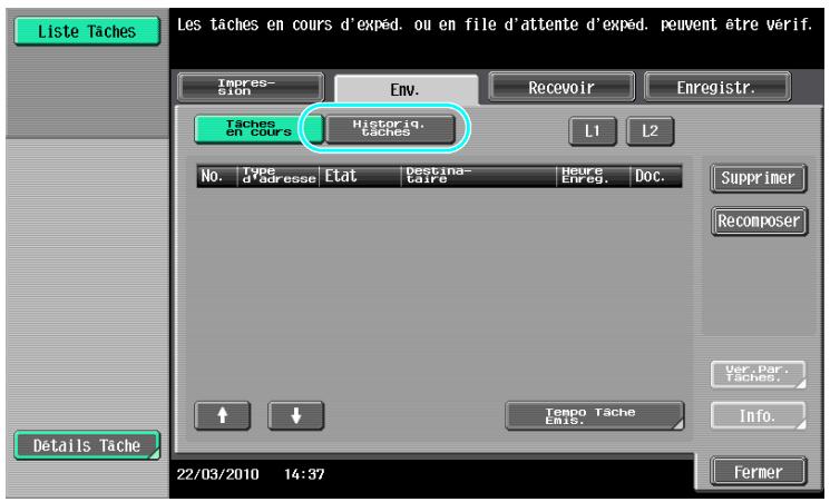 KONICA MINOLTA BUSINESS HUB 223 & BIZHUB 223 - Listes tâches en cours/historique tâches - 3