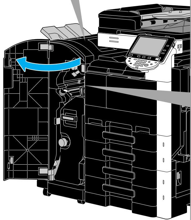 KONICA MINOLTA BUSINESS HUB 223 & BIZHUB 223 - Dégager les bourrages papier (unité de finition fs-527) - 3