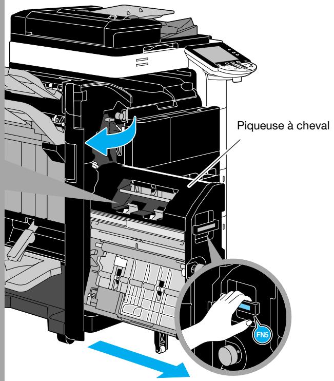 KONICA MINOLTA BUSINESS HUB 223 & BIZHUB 223 - Remplacer la cartouche d'agrafes (piqueuse à cheval fs-509) - 4