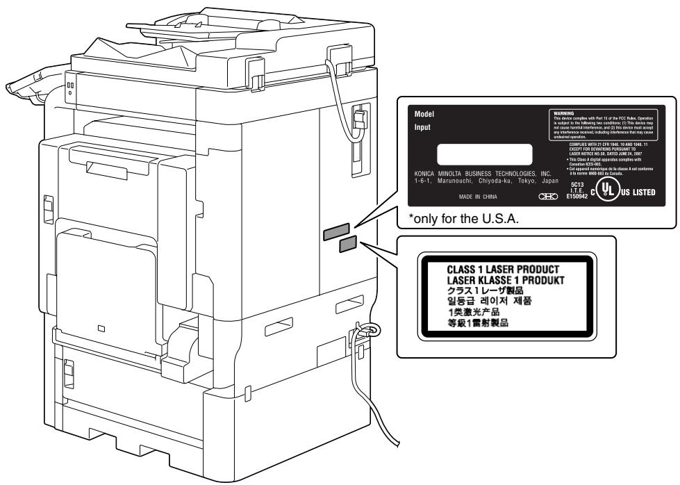 KONICA MINOLTA BUSINESS HUB 223 & BIZHUB 223 - Étiquette laser de sécurité - 1
