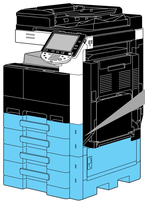 KONICA MINOLTA BUSINESS HUB 223 & BIZHUB 223 - Dégager les bourrages papier (magasin papier) - 2