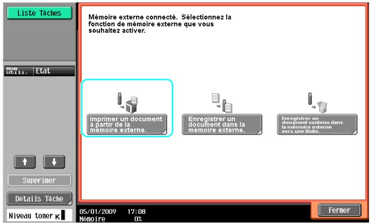 KONICA MINOLTA BUSINESS HUB 223 & BIZHUB 223 - Imprimer un document en mémoire externe - 1