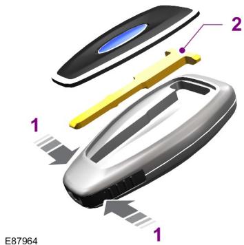 FORD C-MAX - Télécommande sans lampe de clé escamotable - 1