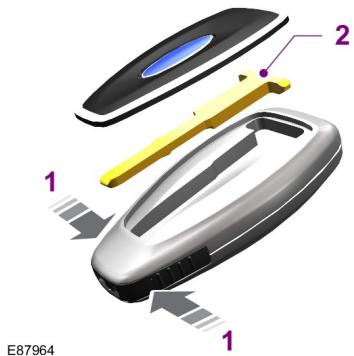 FORD GALAXY - Télécommande sans lampe de clé escamotable - 1