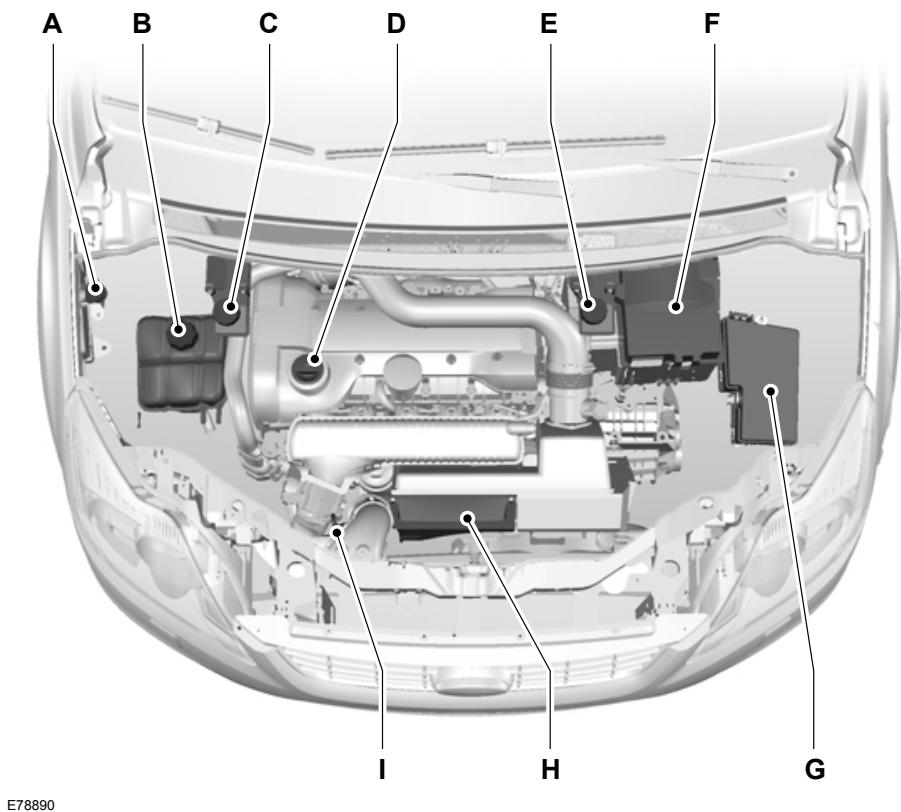 FORD KUGA - VUE d'ensemble sous le CAPOT - 2.5L DURATEC (VI5) - 1