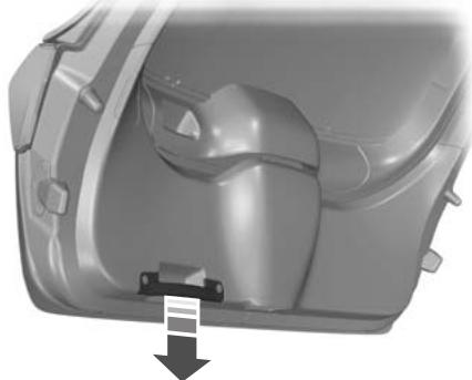 FORD KUGA - Ouverture du couvercle supérieur du coffre à bagages avec la télécommande - 2