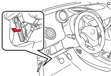 TOYOTA AYGO - Ouverture du réservoir à carburant - 1