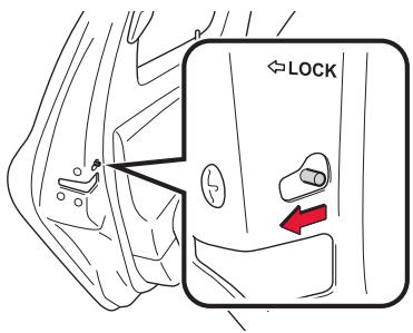 TOYOTA AYGO - Sécurité infant de porte arrière (modèles 5 portes uniquement) - 1
