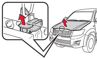 TOYOTA HILUX - Ouverture du capot moteur: - 2