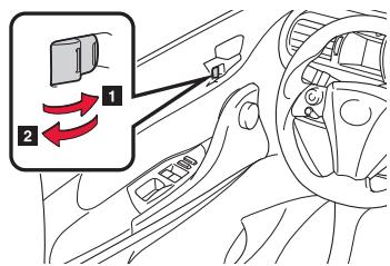 TOYOTA IQ - Bouton de verrouillage intérieur - 1