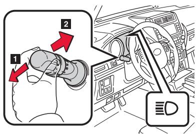 TOYOTA LAND-CRUISER - Les feux des croisements peuvent être actionnés manuellement ou automatiquement - 1