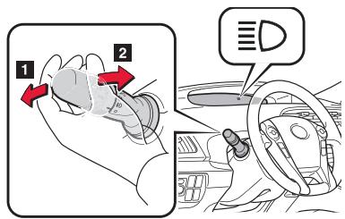 TOYOTA PRIUS - Les feux des croisements peuvent être actionnés manuellement ou automatiquement - 4