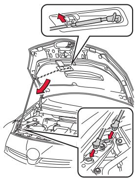 TOYOTA PRIUS - Ouverture du capot - 3