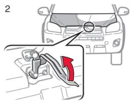 TOYOTA RAV4 - Ouverture du capot - 2