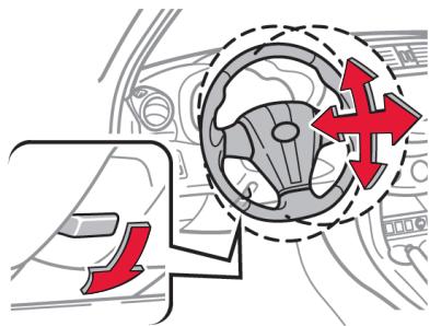 TOYOTA RAV4 - Pour une position plus confortable, le volant peut être réglé. - 1
