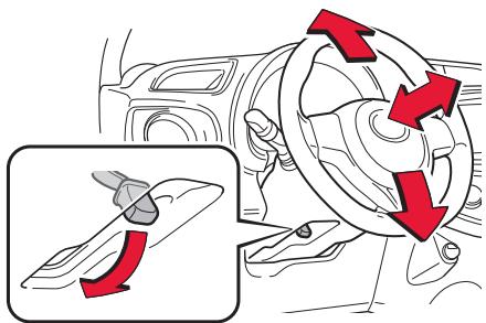 TOYOTA YARIS - Réglage du volant - 1