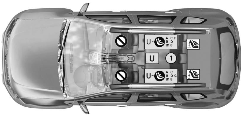 DACIA DUSTER - Véhicules avec airbag passager non désactivé - 1