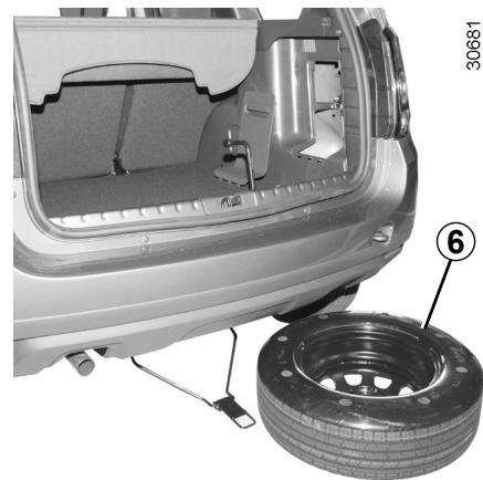 DACIA DUSTER - Pour sortir la roue de secours : - 1