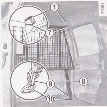 DACIA LODGY - Pose du filet de séparation derrière les sièges arrêté de deuxième rangée - 1