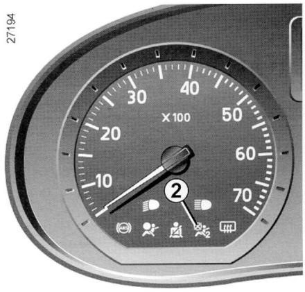 DACIA LOGAN - Activation de l'airbag passager avant (suivant véhicule) - 1
