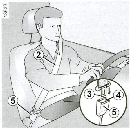 DACIA LOGAN - Réglage en hauteur de la ceinture de sécurité - 1