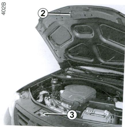 DACIA LOGAN - Ouverture du capot moteur - 2