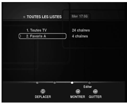 METRONIC TNT SAT - Créer une liste de chaînes favorites : - 1