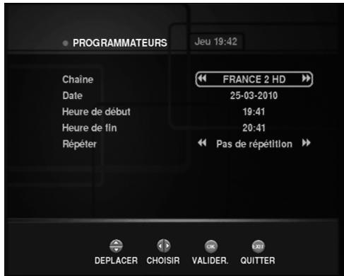 METRONIC TNT SAT - Enregistrer une émission future : - 1