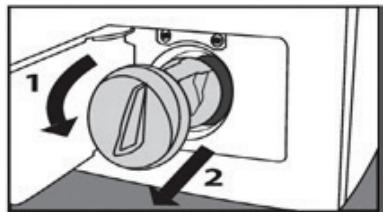 LISTO LF 1210D1 - Évacuation de l'eau restante et nettoyage du filtre de la POMPE de vidange - 3