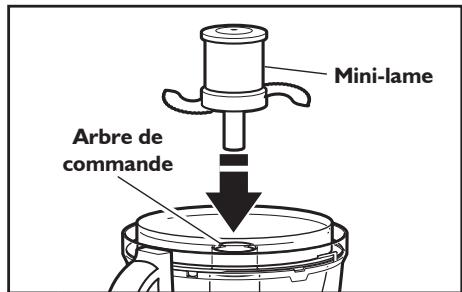 KITCHENAID 5KFP1644EMS ARTISAN - Installation/retrait du mini-bol et de la mini-lame - 2