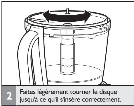 KITCHENAID 5KFP1644EMS ARTISAN - Installation/retrait du disque à trancher - 2