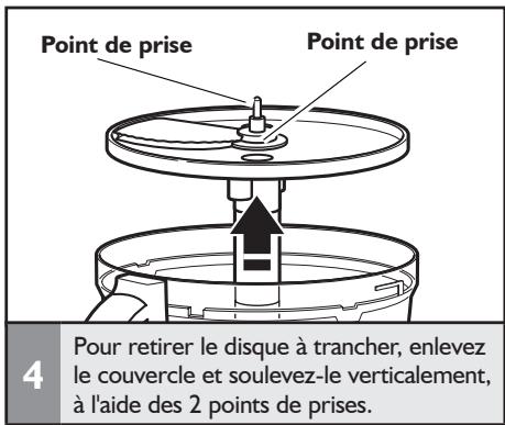 KITCHENAID 5KFP1644EMS ARTISAN - Installation/retrait du disque à trancher - 4