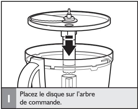 KITCHENAID 5KFP1644EMS ARTISAN - Installation/retrait du disque à trancher - 1
