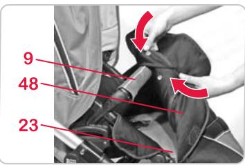BRITAX B-DUAL_D - Procedez comme suit pour ouvrir la fenetre de la capote 30 : - 1