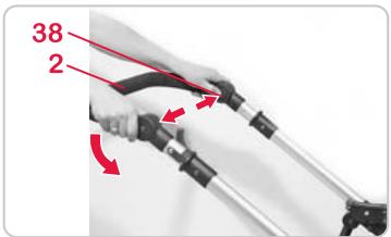BRITAX B-DUAL_D - Pour bloquer les roues pivotantes 5   afin qu'elles ne pivotent plus, proceder comme suit : - 2