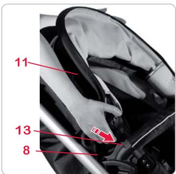 BRITAX B-DUAL_D - Pour démonter l'anse de sécurité 9, procedede comme suit : - 2