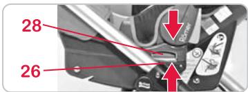 BRITAX B-DUAL_D - Pour remetre le cadre inférieur de l'adaptateur de la coque pour bêbe : - 1
