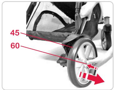 BRITAX B-DUAL_D - Pour retirer les roues,proceder comme suit: - 1