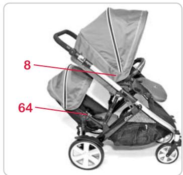 BRITAX B-DUAL_D - Préparation de la mise en place du deuxième siège pour bébé ou de l'adaptateur de la coque pour bébé inférieure sur le B-DUAL - 1