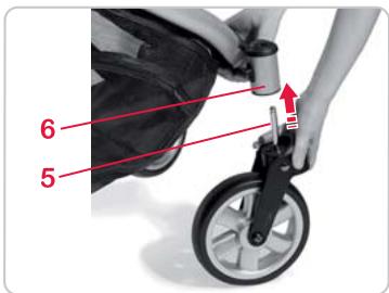 BRITAX B-DUAL_D - Pour retirer les protections des roues, proceeder comme suit : - 1