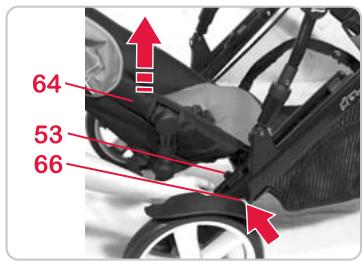 BRITAX B-DUAL_D - Pour enelver le siège jumeau de la poussette, 64 procédez comme suit : - 1
