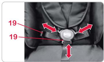 BRITAX B-DUAL_D - Pour sécuriser votre enfant avec la sangle, procéder comme suit : - 1